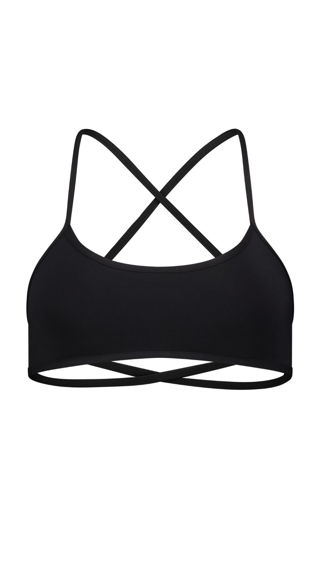 Butter Flex Pro Top sa ukrštenim leđima – Midnight Black