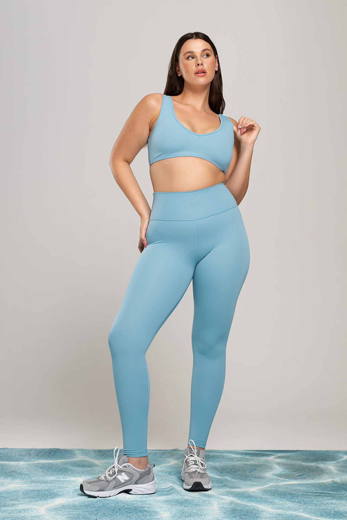 YALUUP.PRO High-Waisted Full-Length Leggings – RIVER MIST