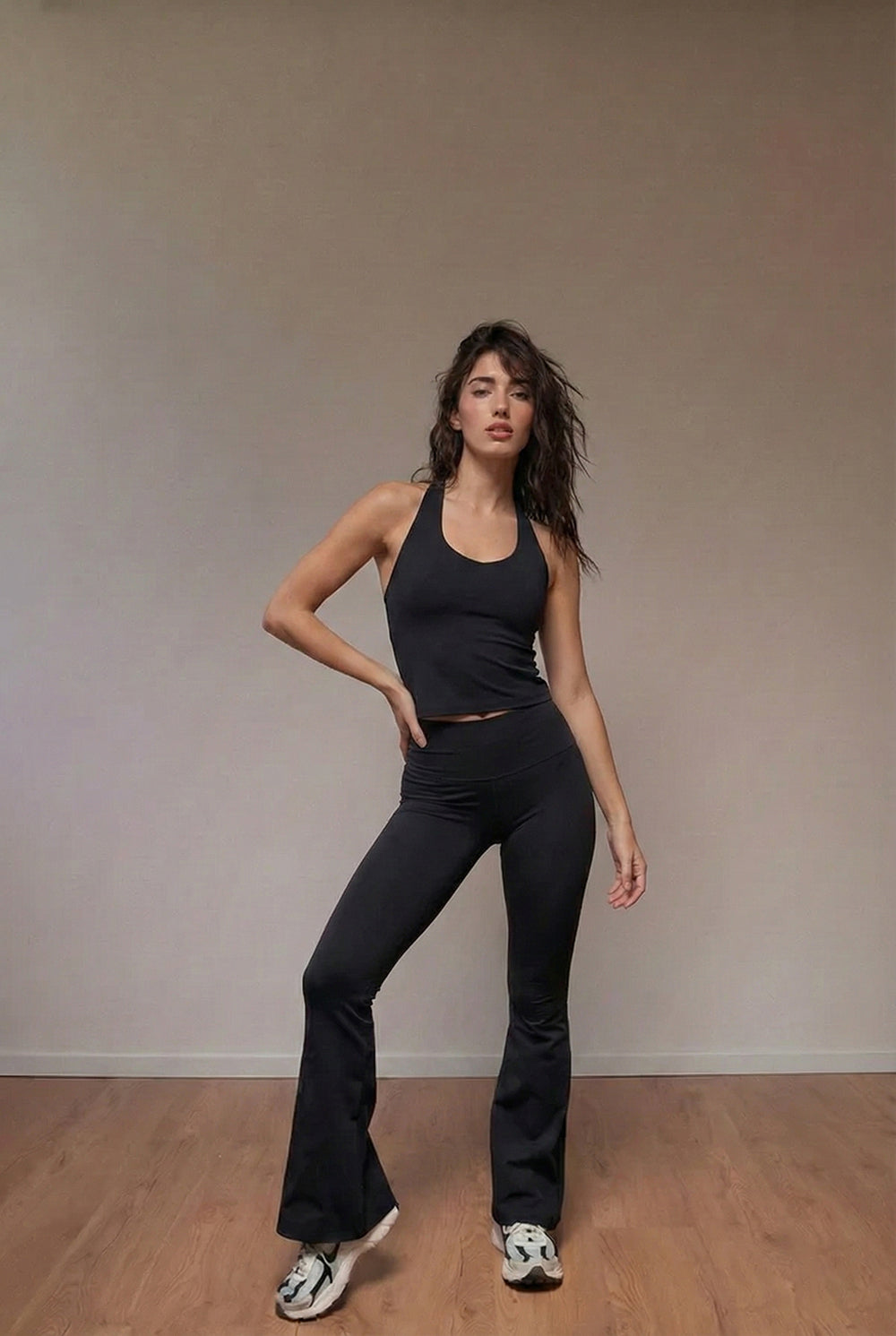 Butter Flex Pro Halter Tank Top - Midnight Black