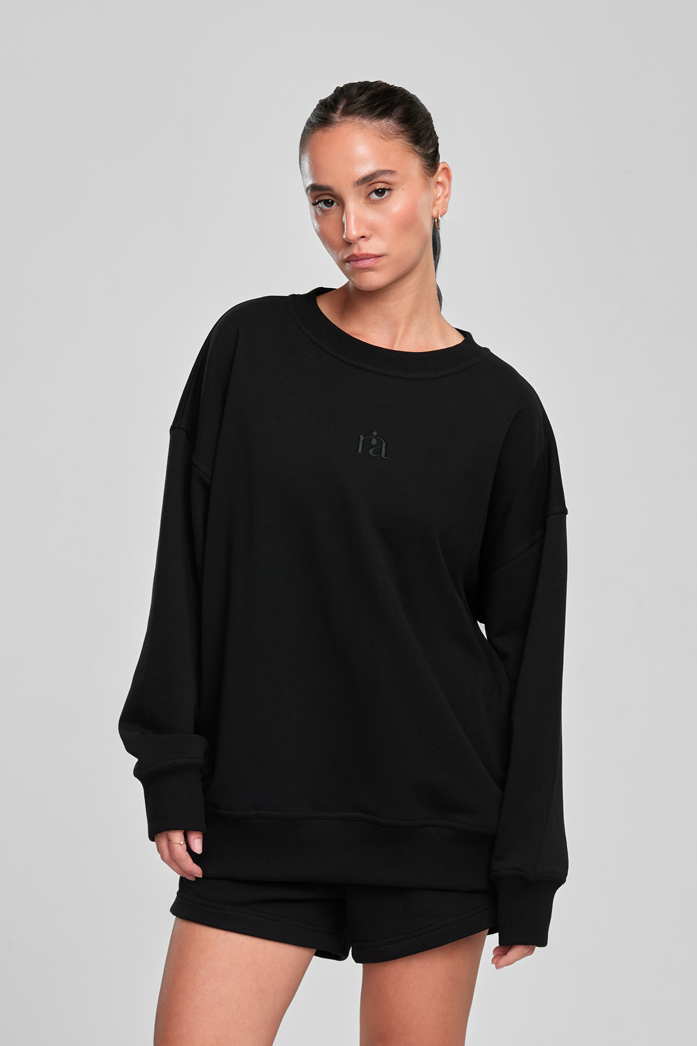 Duga COTTON Dukserica, MIDNIGHT BLACK