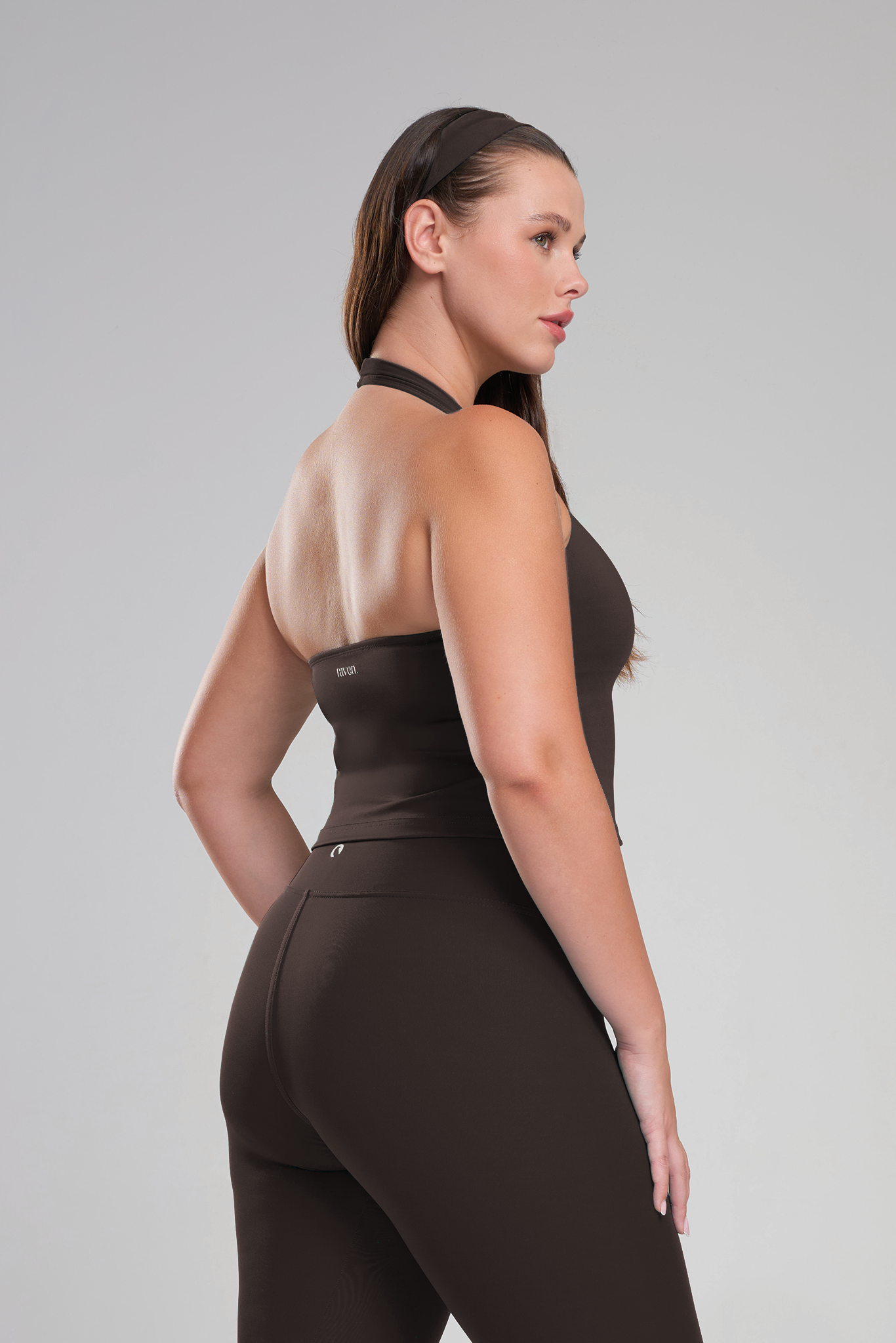 Butter Flex Pro Halter Tank Top - Coffee