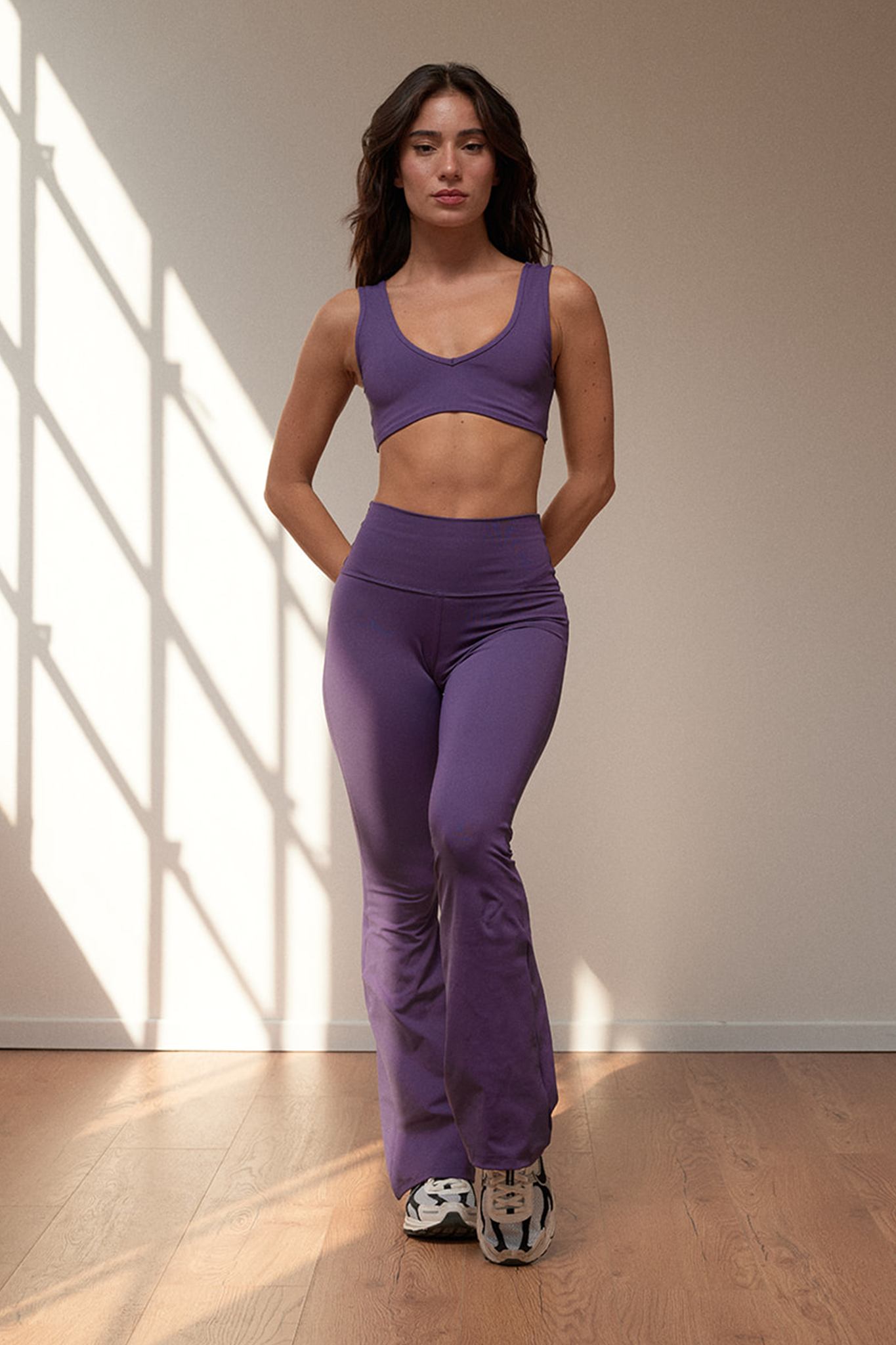 YALUUP.PRO Flared Sculpting Leggings – PURPLE