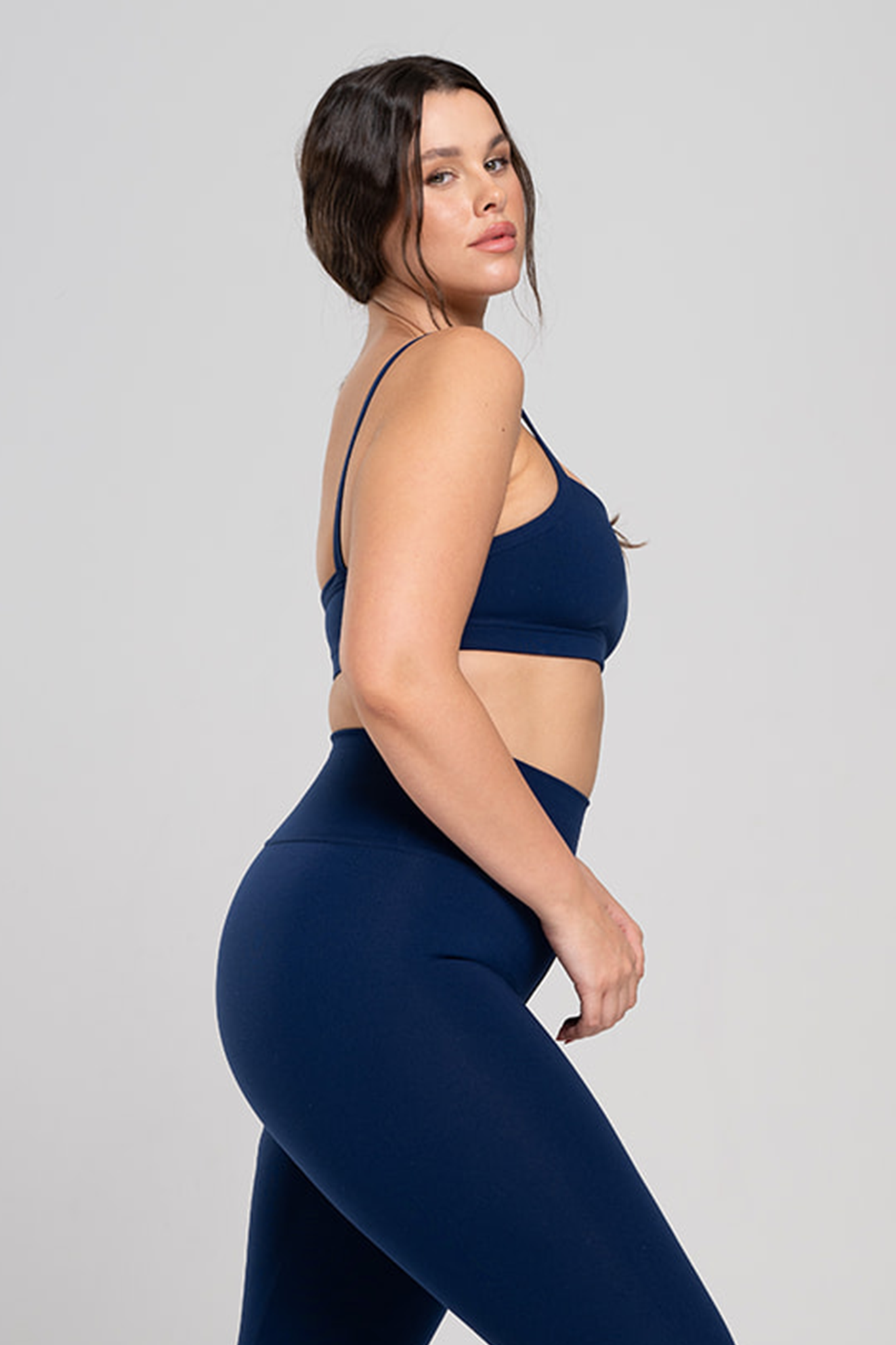 Softlex Top with Square Neckline – Navy Blue
