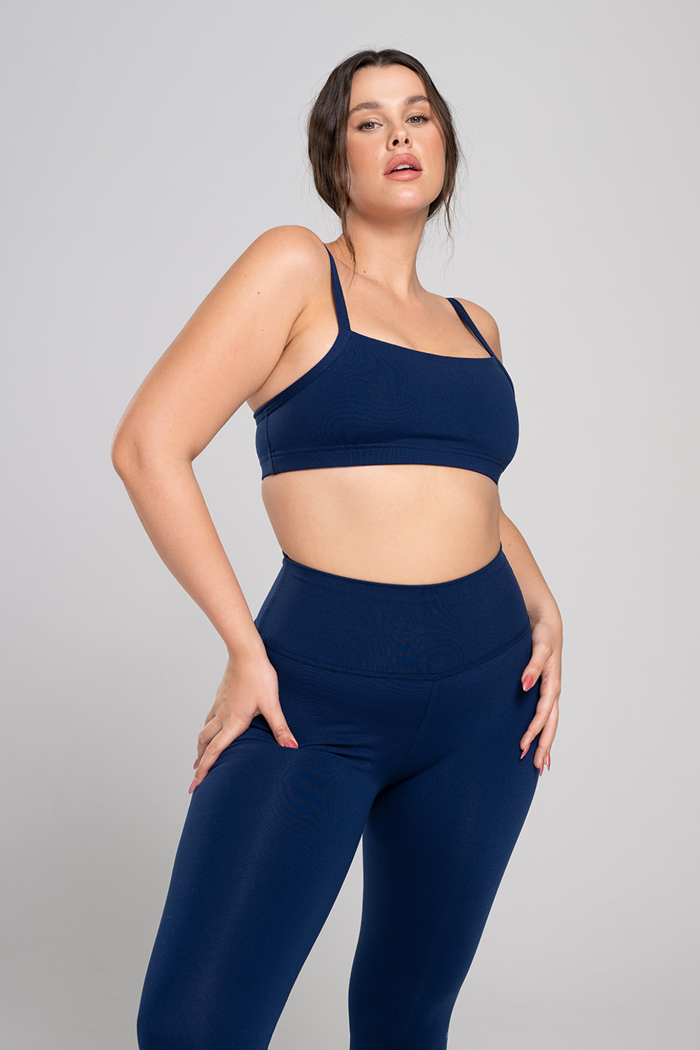 Softlex Top with Square Neckline – Navy Blue