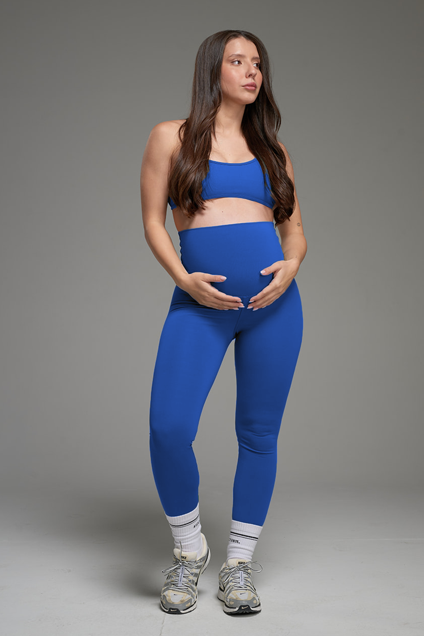 YALUUP.PRO High-Waisted Maternity Leggings – ROYAL BLUE