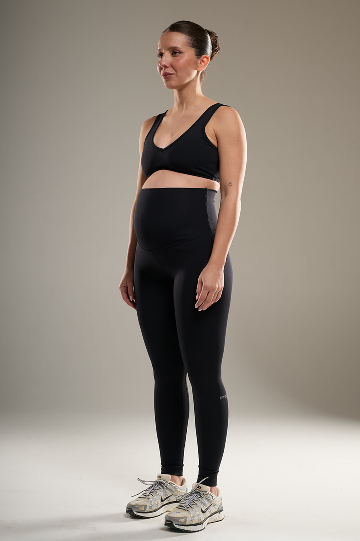 YALUUP.PRO High-Waisted Maternity Leggings – BLACK