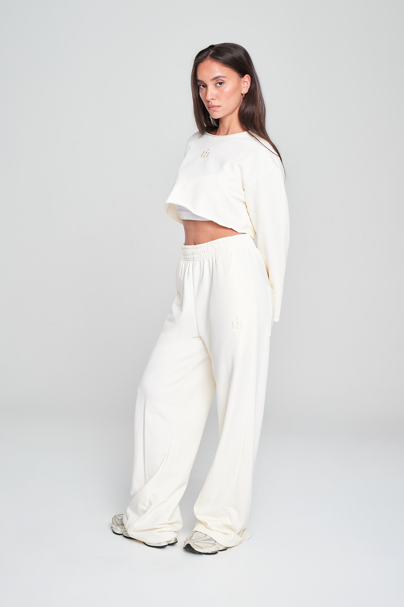 Široke COTTON Pantalone, VANILLA ICE