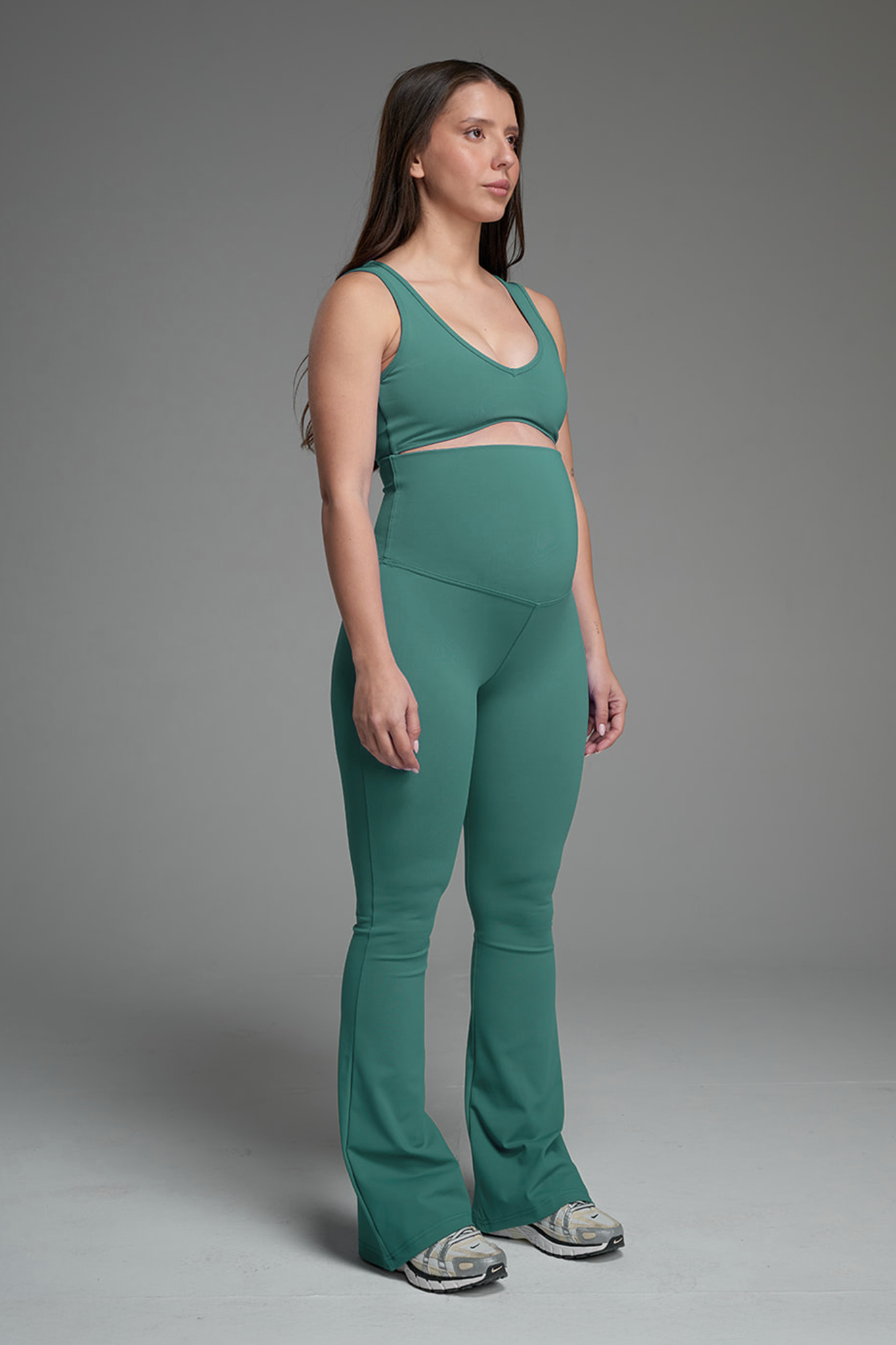 YALUUP.PRO Flared Maternity Leggings – EMERALD