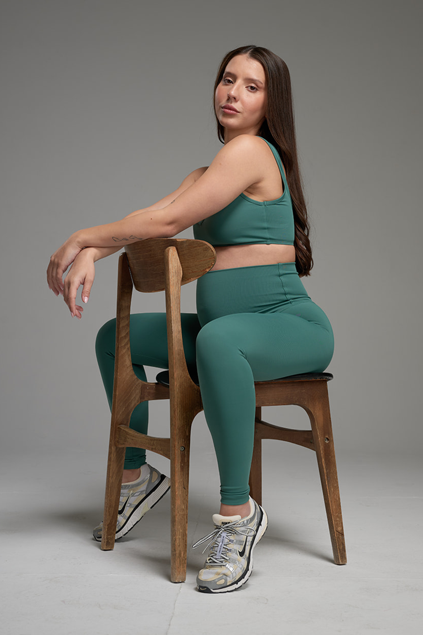 YALUUP.PRO High-Waisted Maternity Leggings – EMERALD GLOW