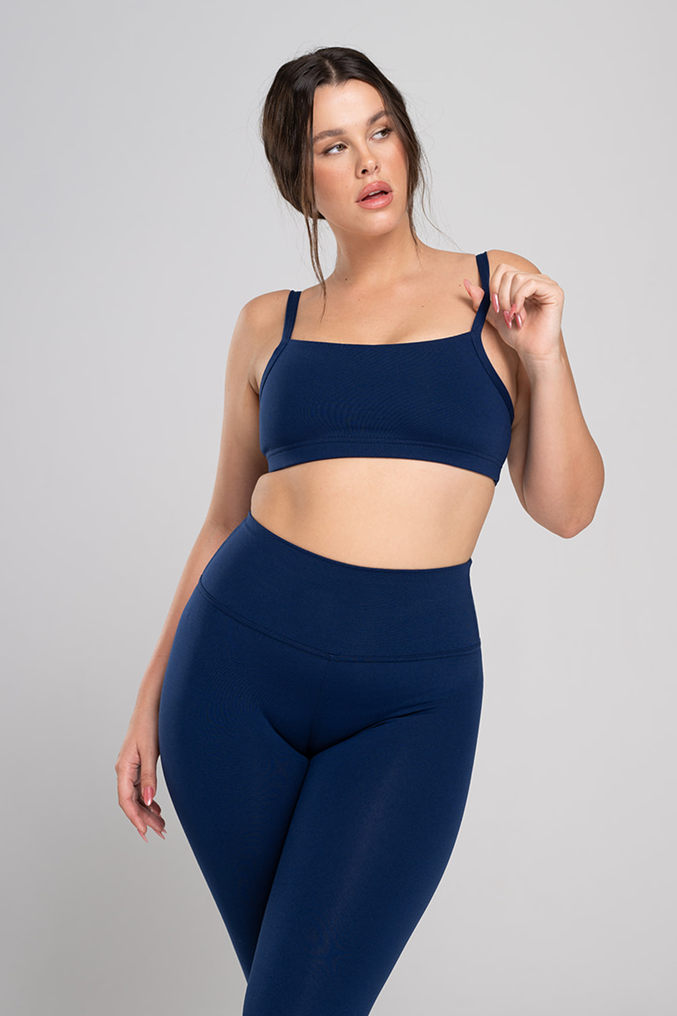 Softlex Top with Square Neckline – Navy Blue