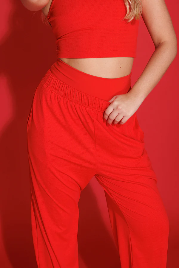 YALU Pantalone Ravnog Kroja red